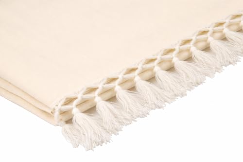 Image of Soft Dull Cotton Bhagalpuri Chadar for Summer | Lightweight and Breathable ChadarFor Sleeping | Odhne Wali Chadar for All Season Use Blanket (Cream)