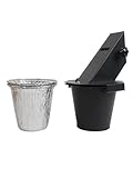 Vilgftyiet 4,1 cm große Grill-Tropfschale mit 2 Aluminiumfolieneinsätzen für Fettmanagement, rostbeständiges Metall, 45°-Schiebe-Design, leicht zu reinigendes Zubehör, kompatibel mit