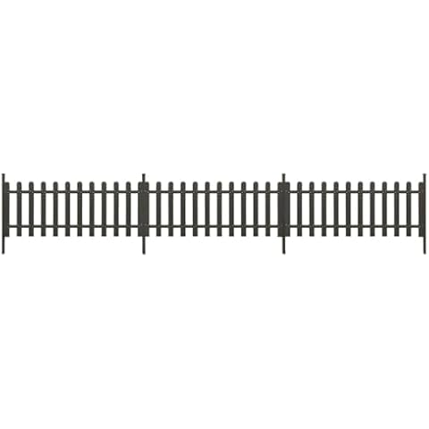 vidaXL Picket Fence with Posts Cover