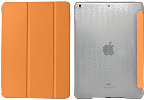 Image of DuraSafe Cases iPad 7th 8th 9th Gen 2019 /2020 / 2021-10.2 Inch [ iPad 9 8 7 ] MW762HN /A MW742HN /A MYLC2HN /A MYL92HN /A MYLA2HN /A MK2K3HN /A MK2L3HN /A Adjustable Stand Feature Flip Case - Orange
