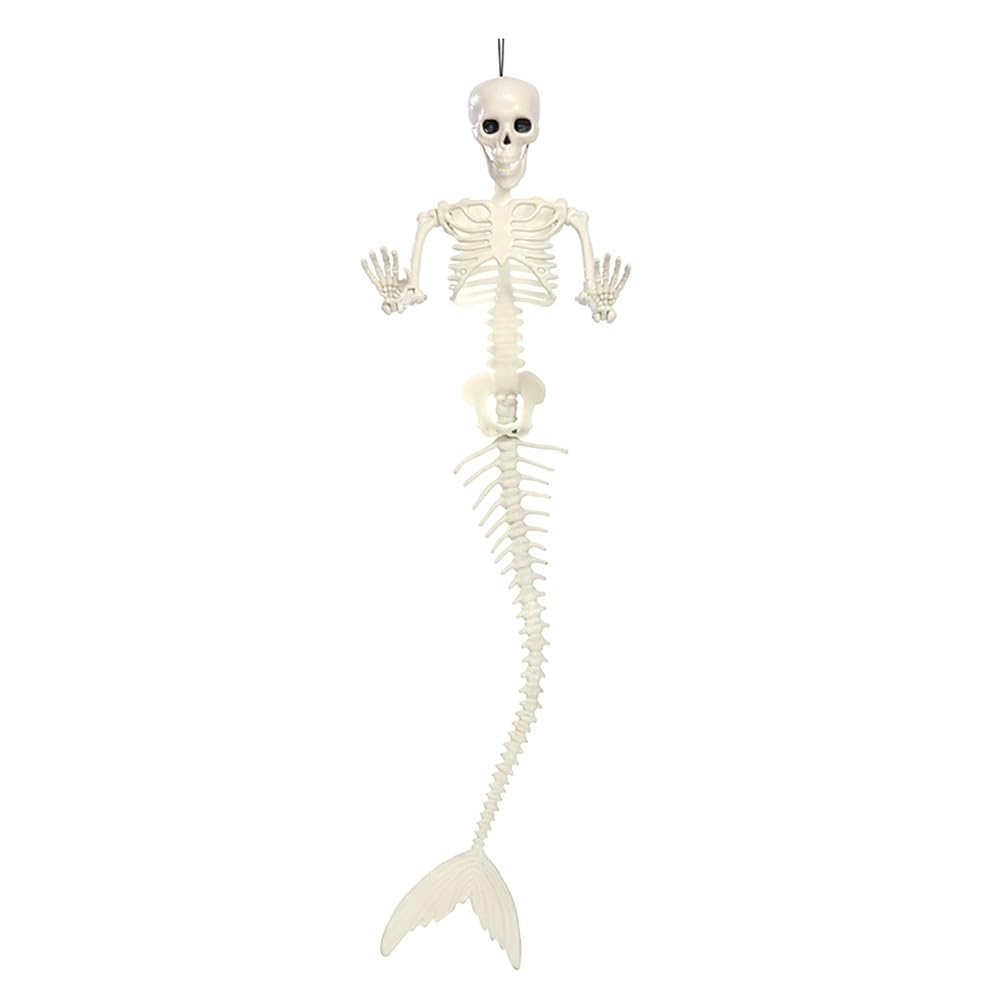 3er-Set Meerjungfrau-Skelette Für Halloween – 40,6 Cm, Wetterfest, Gruselige Deko Für Garten & Party