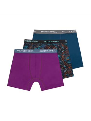 Scotch & Soda 3pk CTN Strtch BXR Brf-mnl Box Bañadores Ajustados para Hombre, Verde Azulado 442, S