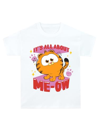 Garfield Shirt | Cat Tshirt | Novelty Girls Top | Girls T Shirts | White 7