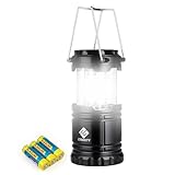 Etekcity CL10 Portable LED Camping Lantern Flashlight with 3 AA Batteries-Survival Light for Emergency, Hurricane