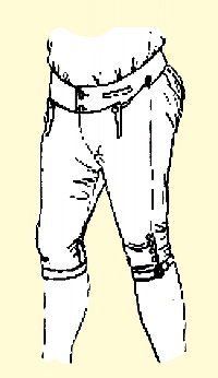 1700's Men's Fall Front Breeches Pattern (XL- 42-44" Waist)