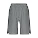 Zzalalana Boys Girls Cotton Linen Shorts Casual Summer Knee Length Bermuda Shorts Kids Cropped Pants with Pockets Gray