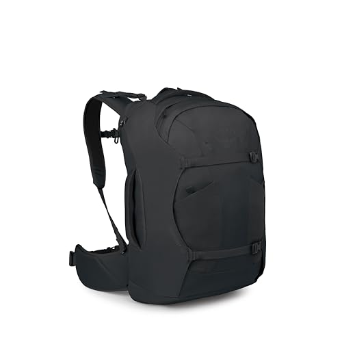 Image of Osprey Farpoint 40L Men's Travel Backpack - Carry On Bag with Laptop Sleeve and Toiletry Pocket, Black, Extended Fit