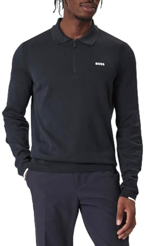 Image of BOSS Men's Knitted Sweater, Dark Blue 402, L