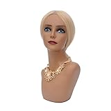L7 Mannequin Birthday gift 17' PVC Manikin Head Long Neck Realistic Wig Caps Dispaly Head Stand