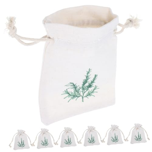 PRETYZOOM 10pcs Lavender Sachet Bag Make Object Muslin Supply Drawstrings Pouch Floral Crafts Favors Fabric Reusable Linen for Winter Holiday Supplies Cotton