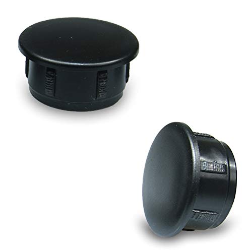 Preisvergleich Produktbild Abdeckstopfen 14x11mm Schwarz / 50 Stück / Blindstopfen Kunststoff Verschlusskappe