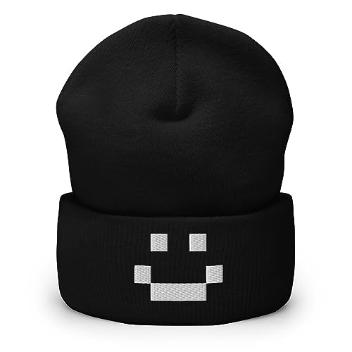 RIVEMUG Quackity Smile Merch Las Nevadas Cuffed Beanie Black
