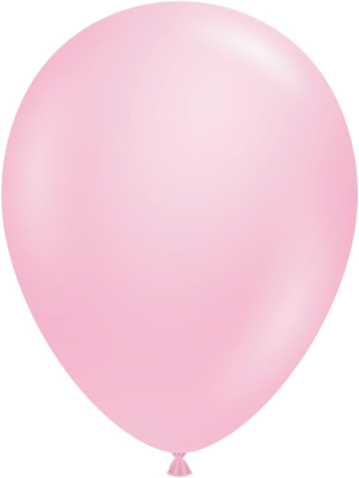 Tuf-Tex 15022 5" Baby Pink Latex Balloons, 5", Light