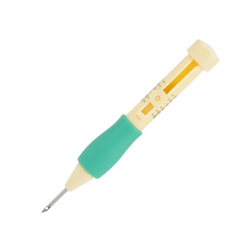 Image of Russian DIY Embroidery Needle Punch Kit, Yellow and Green Straight Pins Set, 3 Sizes Poke and Poke Music Pins for Sewing, Crafts
