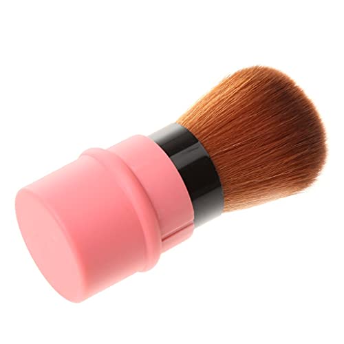 Image of Retractable Pro Beauty Kabuki Makeup Cosmetic Face Powder Foundation Blush Brush (Pink)