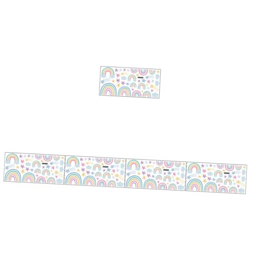 ibasenice 5feuilles Autocollants Muraux Lumineux Diy Pour Garçon Fille Décorations De Plafond Étoilées Autocollants Éclairants Arc-ciel Pour Chambre Garçon Fille
