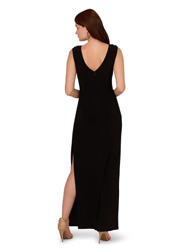 Adrianna Papell Women's Beaded Shoulder Gown2