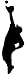 Wallmonkeys Sports Silhouette Baseball Style Peel and Stick Wall Decals (12 in H x 4 in W)
