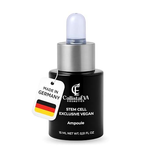 CallistaÉVA Células madre ampollas de suero [fabricado en Alemania] – Vegano antienvejecimiento con células madre vegetales, pantenol y ácido hialurónico – Lifting, reafirmante y humedad – 15 ml
