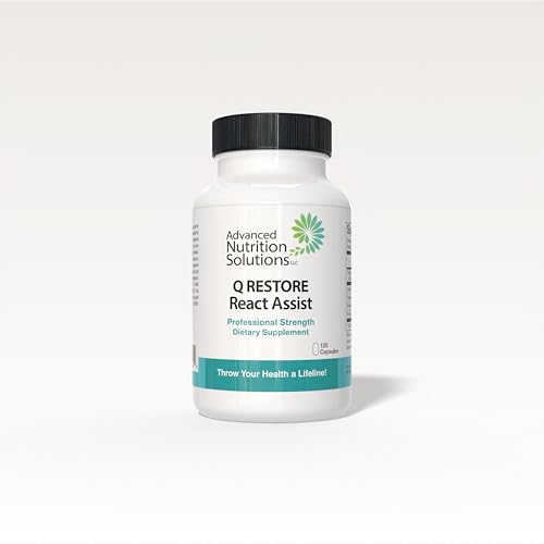 Advanced Nutrition Solutions Q Restore React Assist- for Seasonal/Food Challenges, Respiratory, Gut and Sinus Support. Whole Body enzymes, antioxidants and botanicals. 60 caps