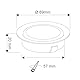 ADAKAT 2er Pack, Vollmetall Einbaustrahler G4 12V, Glasabdeckung