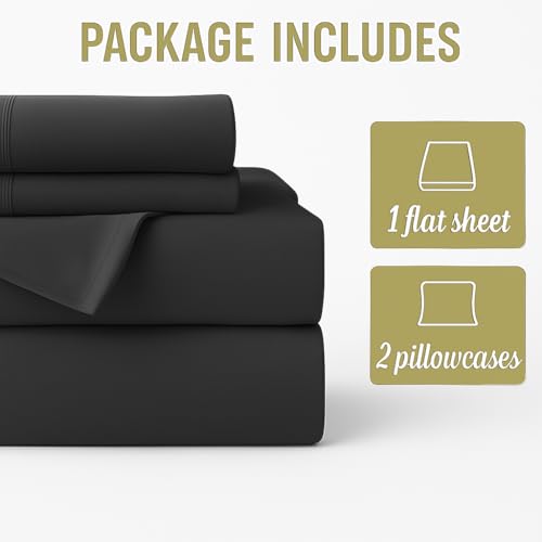 Image of Microfiber Bed Sheet - Hotel Luxury 1800 Series | Ultra-Soft Wrinkle-Free Single Size Bedding - Dark Grey Solid, Easy Care