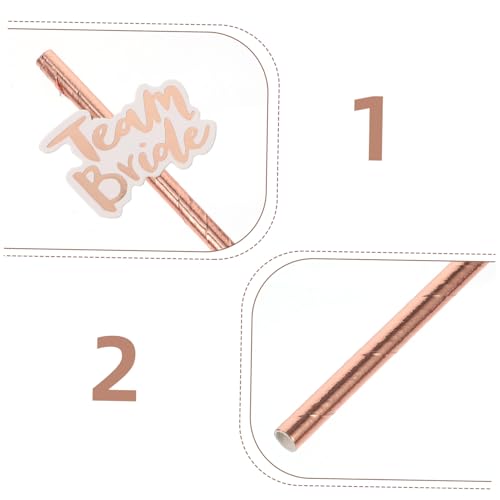 20 pitillos desechables para fiesta Team Bride miniatura 6