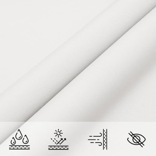 Voile d'ombrage rectangulaire blanc pour abriter vos repas de jardin - 8