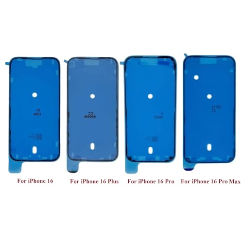 Sello adhesivo impermeable para iPhone 16 Plus pack de 2 bandas preformadas para chasis 2