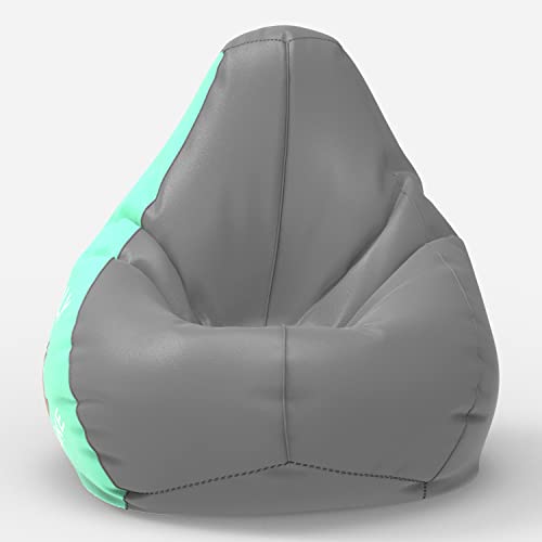 Image of ComfyBean Bag with Beans Filled 4XL- Official: Jack & Mayers Bean Bags - for Adults - Max User Height : 5.5-6 Ft.-Weight : 70-99 Kgs(Model: Bearly Awake - Light Grey Peach)