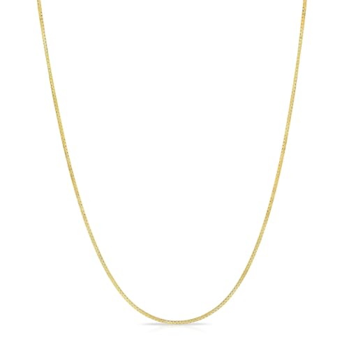 GOLDPAR 14K Yellow Gold Solid Box Chain Necklace