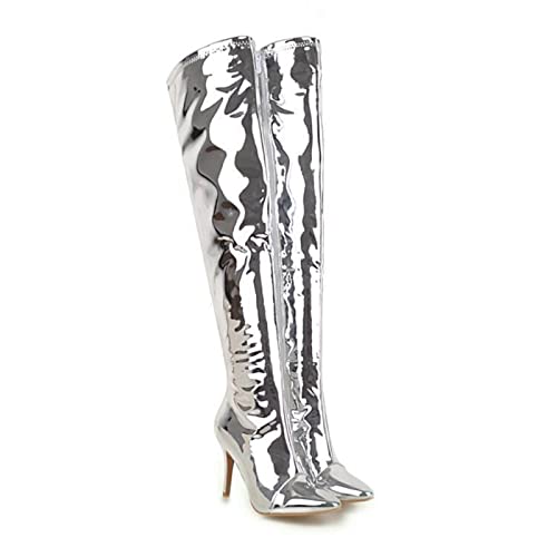Bottes à talons hauts 9cm bout pointu automne hiver grande taille
