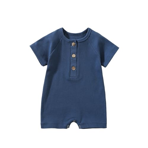 Image of Jomixa Baby Romper – Cotton Newborn Outfit, Short Sleeve Unisex Onesie