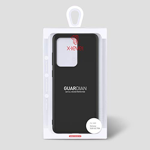 X-level for Samsung Galaxy S20 Ultra Case, Slim Fit Soft TPU Ultra-Thin Phone Cover Matte Finish Coating Phone Case for Samsung S20 Ultra 5G-Black
