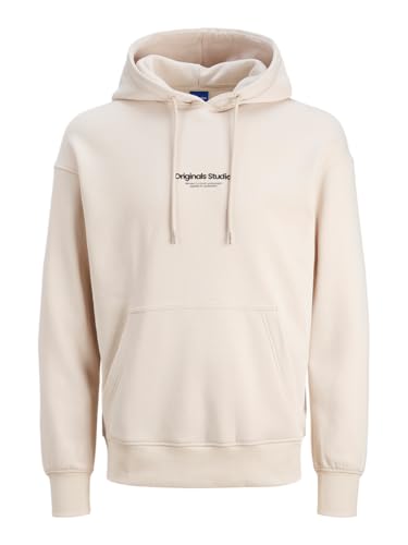 JACK & JONES Herren Hoodie Kapuzenpullover JORVESTERBRO - Relaxed Fit S-XXL, Größe:L, Farbe:Moonbeam 12241687 – Ansicht 2