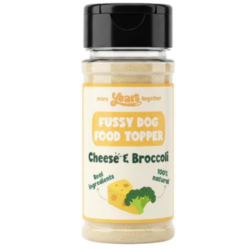 YEARS Dog Food Toppers for Fussy Eaters | Cheese & Broccoli | Grain Free Powdered Appetite Stimulant for Dogs