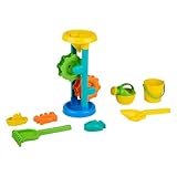 Eddy Toys Strandspielset mit Wassermühle Schaufel Rechen Gießkanne Boot Sandformen – Sand und Wasser Spielzeug für Kinder – Outdoor Strandspielzeug