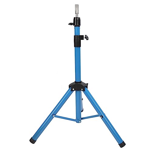 Support perruque trépied Pilipane bleu réglable en aluminium stable - 2