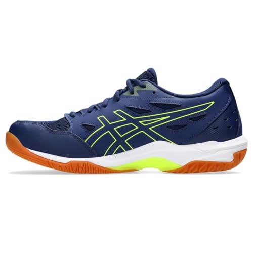 ASICS Men's Gel-Rocket 11 Volleyball Shoes, 11.5, Blue Expanse/Safety Yellow