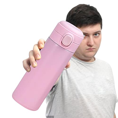 Youding Botella de agua aislada, taza aislada al vacío con una sola mano, suministros de cocina para escuelas, oficinas, viajes, excursiones