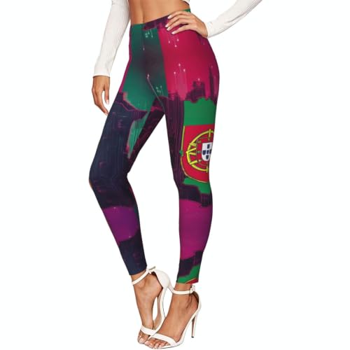 Pantalones de yoga mallas deportivas mujer de entrenamiento con estampado abstracto