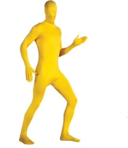 Boys Hero Yellow Bodysuit Halloween Cosplay Spandex Jumpsuit with Mask 5-12 Years