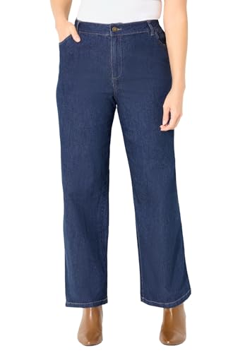 Catherines Women's Plus Size Right Fit Curvy Wide Leg Jean