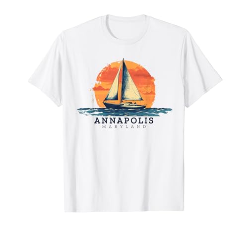 Annapolis Maryland Sailing Souvenir Velero Sailor Camiseta