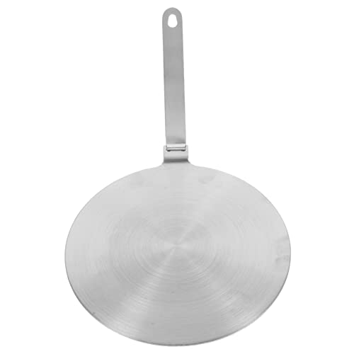 UKCOCO Placa Difusora de Calor Inoxidable para Cocinas de Inducción y Gas Adaptador de Cocina Eléctrica Diseño con Mango para Seguridad y Compatible