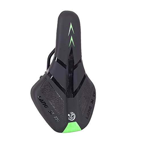 Sillín de asiento de bicicleta de piel sintética impermeable para bicicleta plegable de montaña, carretera para hombres y mujeres, cómodo cuero sintético, bicicletas impermeables cómodas
