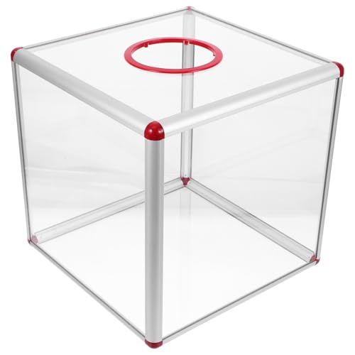 Boîte de collecte transparente en acrylique Alipis avec serrure pour vote et tirage au sort