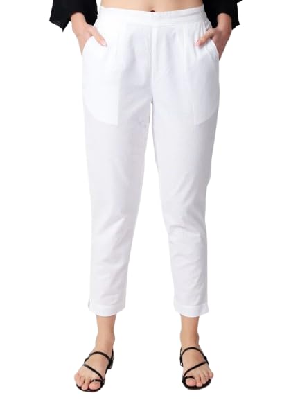 Cotton Trouser Pants for Women Regular Fit Casual Kurti Pants Ladies Stylish Bottom Formal Office Everyday Wear-picture-39