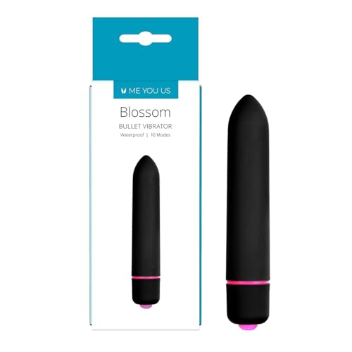 Me You Us - Blossom 10 Mode Bullet Vibrator Black Powerful and Versatile Mini Vibrating Bullet for Targeted Pleasure and Sensations