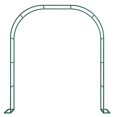 Pergola en métal avec arc de rose de 2 m de large pour plantes grimpantes décoration de mariage verte arc à carreaux (taille : 2 m x 2,3 m x 40 cm)